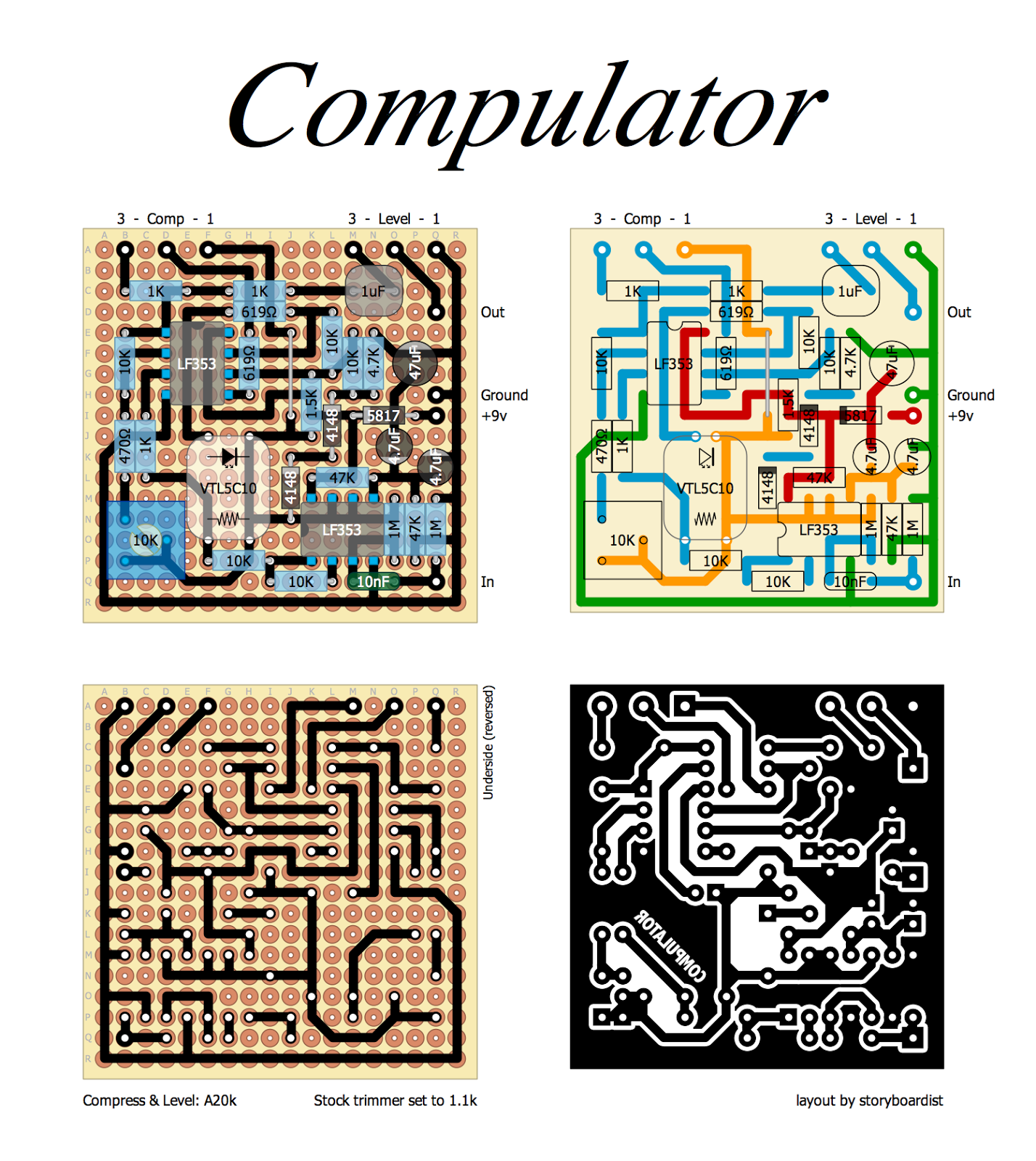 Perf and PCB Effects Layouts: Demeter Compulator